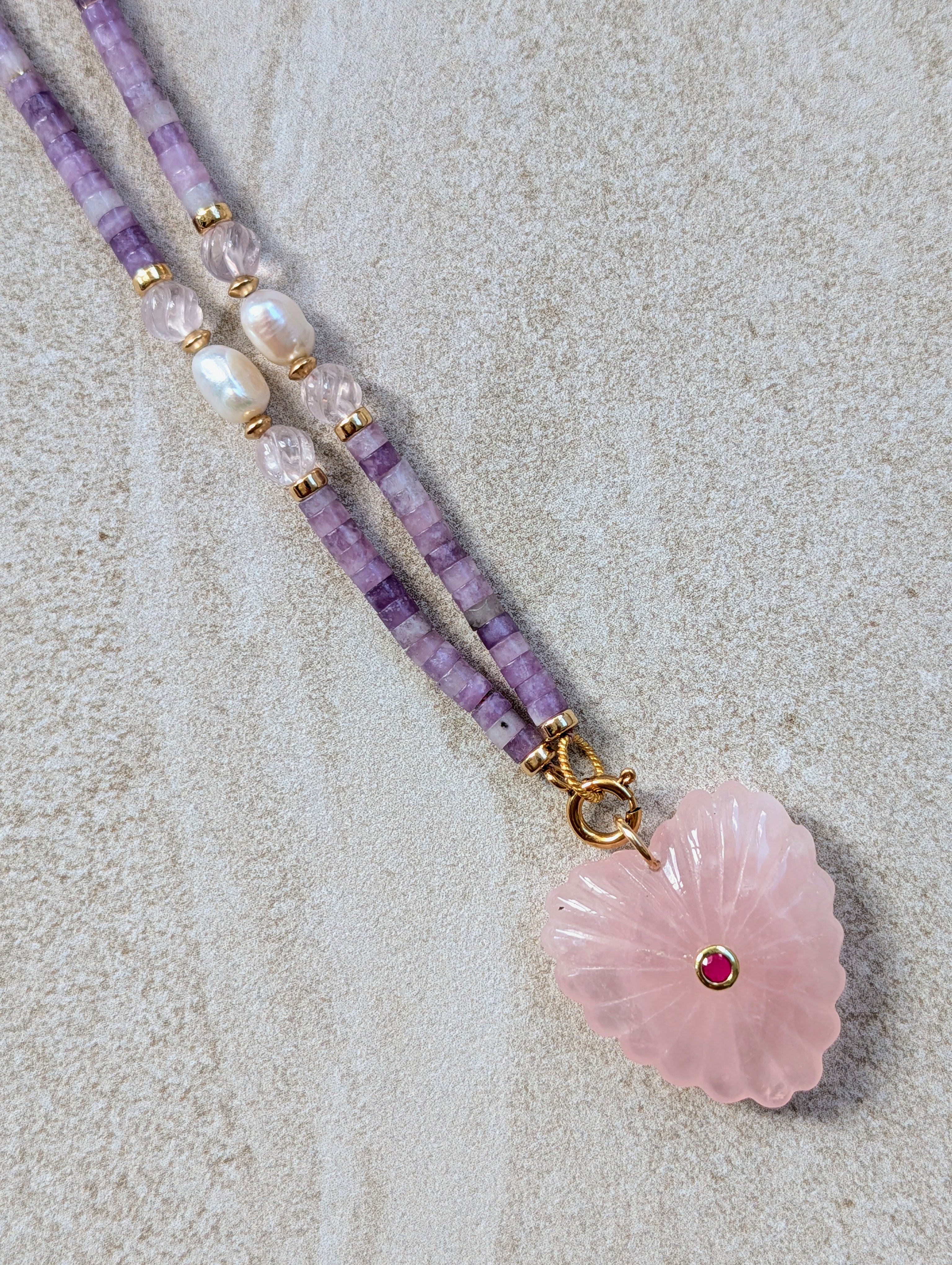 The Hebe Carved Rose Quartz Heart Macro